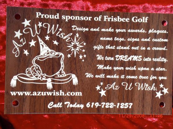 Laser etched Sign 