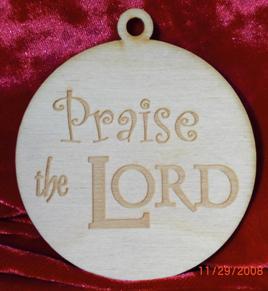 Laser engraved Christmas ornament